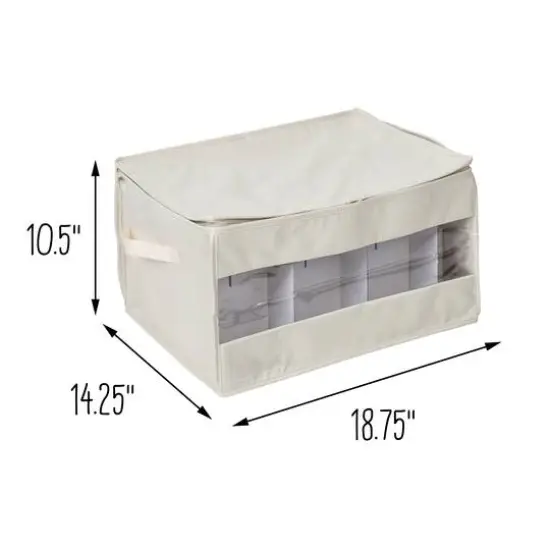 Honey Can Do Natural Stemware Storage Box Set {13}