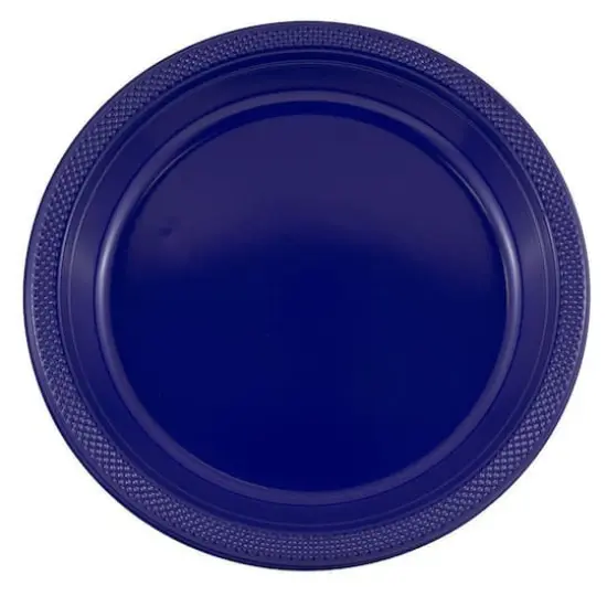 JAM Paper 10.25" Plastic Party Plates, 20ct. Navy Blue {1}