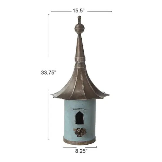 Hello Honey&reg; 34" Decorative Metal Birdhouse {5}