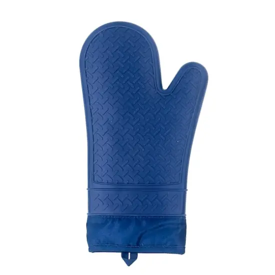 12.75" Blue Silicone Oven Mitt by Makery&trade; {3}