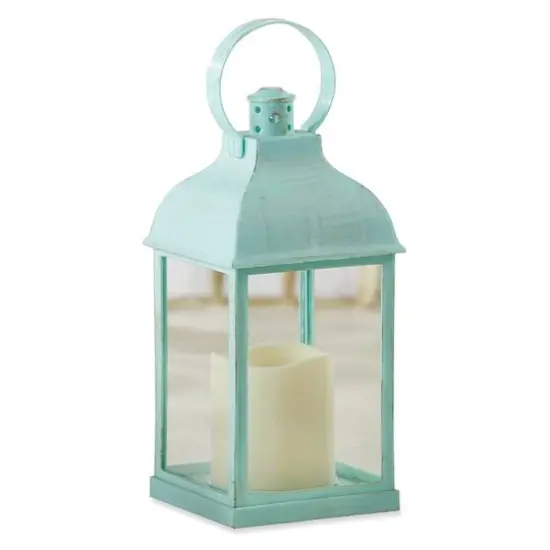 Kate Aspen® Blue Marrakesh LED Vintage Decorative Lantern, 2ct. {1}