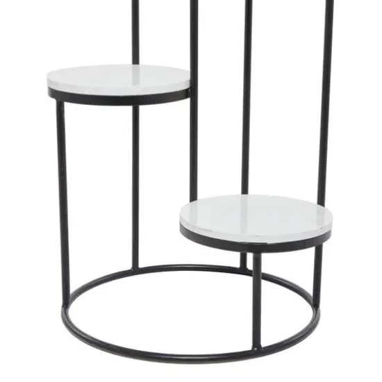 White Iron Modern Plantstand, 31" x 17" x 17" {6}