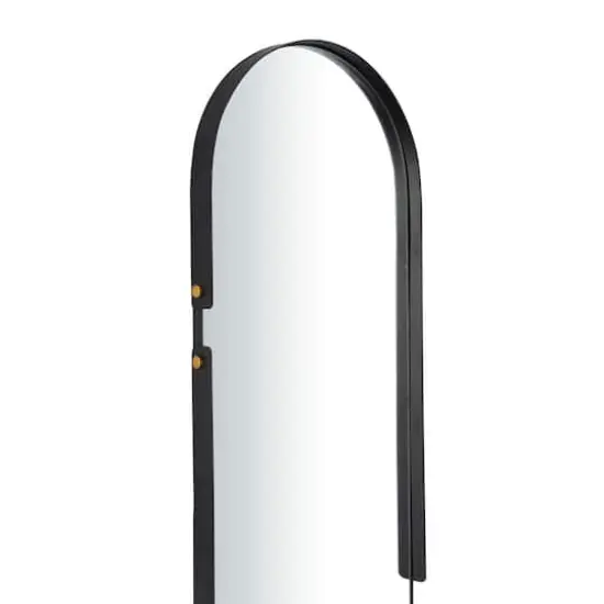 CosmoLiving by Cosmopolitan Black Metal Oval Wall Mirror 15" x 2" x 43" {4}