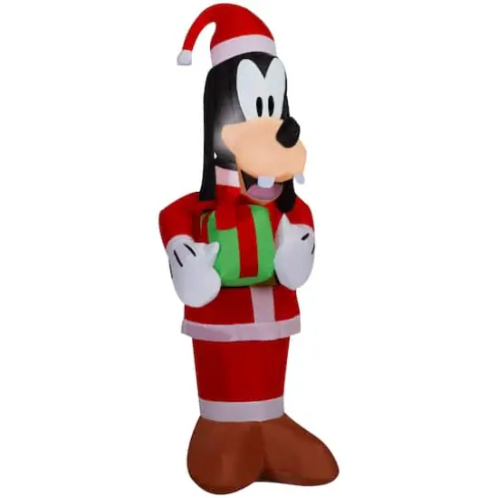 4ft. Airblown&reg; Inflatable Christmas Goofy in Santa Suit {1}