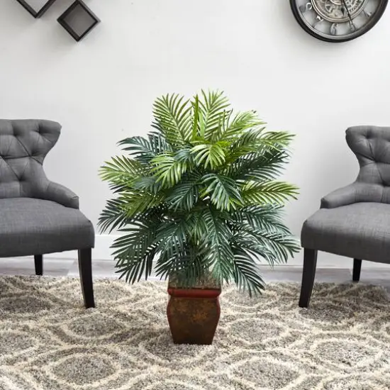 3.16ft. Areca Plant with Decorative Red Planter {5}