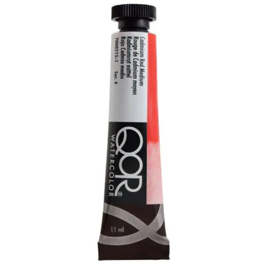 QoR&trade; Watercolor Tube, 11mL Cadmium Red Medium {1}