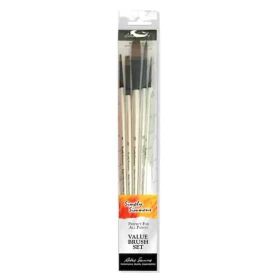 Simply Simmons Synthetic Long Handle 5 Piece Brush Set {1}