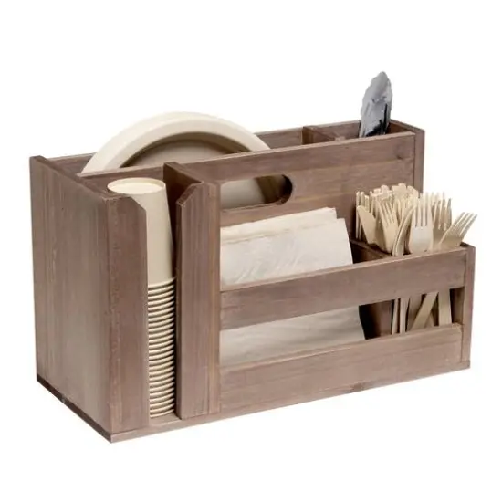 Elegant Designs Wood Caddy Organizer Natural Wood {8}