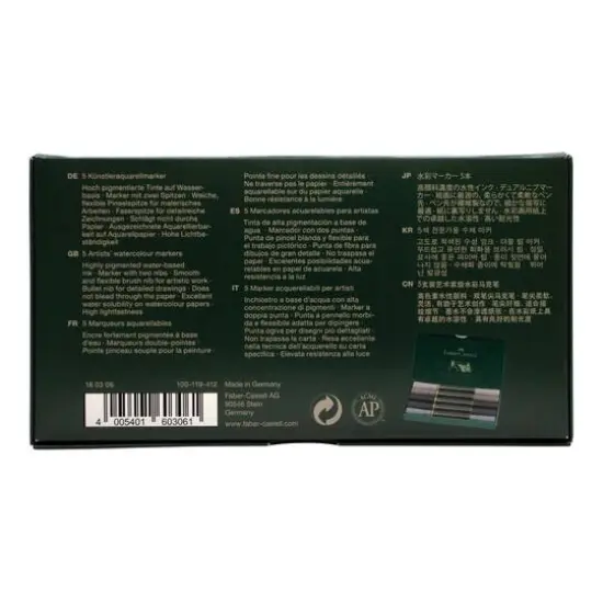 Faber-Castell&reg; Arbrecht D&uuml;rer 5-Piece Watercolor Marker Set Gray Tones {7}
