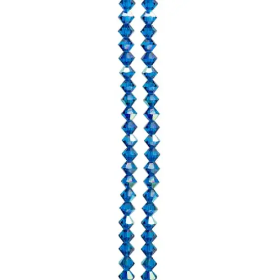 Preciosa Glass Crystal Bicone Beads, 6mm by Bead Landing&trade; Capri Blue AB {4}