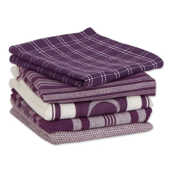 DII&reg; Foodie Dish Towel & Dishcloth Set Eggplant {7}