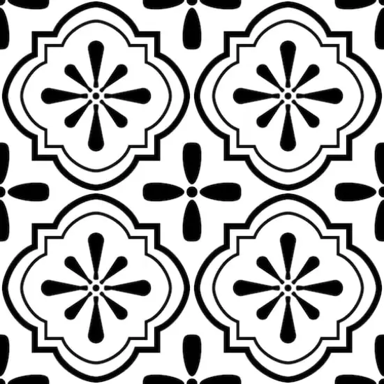 RoomMates Cosmos Black & White Peel & Stick Floor Tile {1}