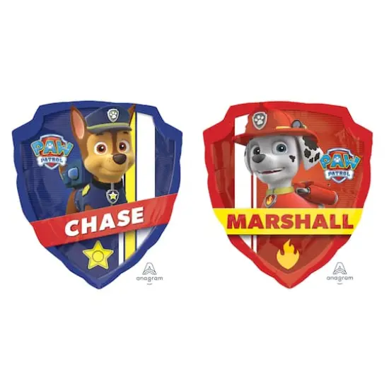 SuperShape&reg; 27" PAW Patrol&trade; Badge Foil Balloon {1}