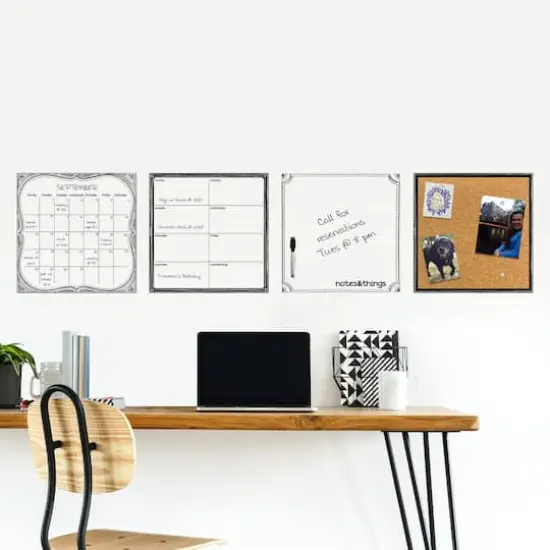 WallPops White Dry Erase Calendar & Corkboard Set {5}