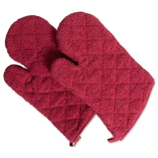 DII&reg; Terry Oven Mitts, 2ct. Red {1}