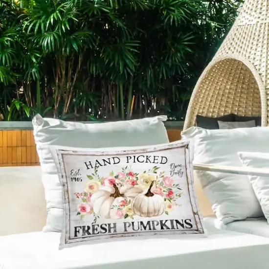 Stupell Industries Hand Picked Pumpkins Outdoor Printed Pillow {3}