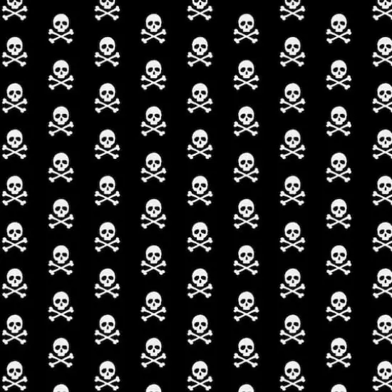 Fabric Editions Black Skulls Cotton Fabric {1}