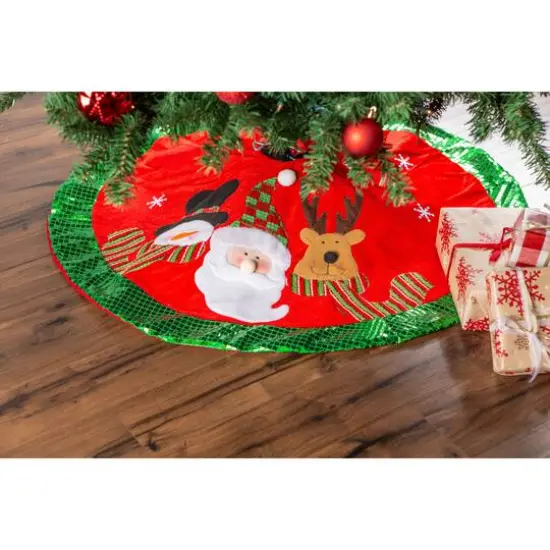 DII&reg; Santa & Snowman Holiday Tree Skirt {3}