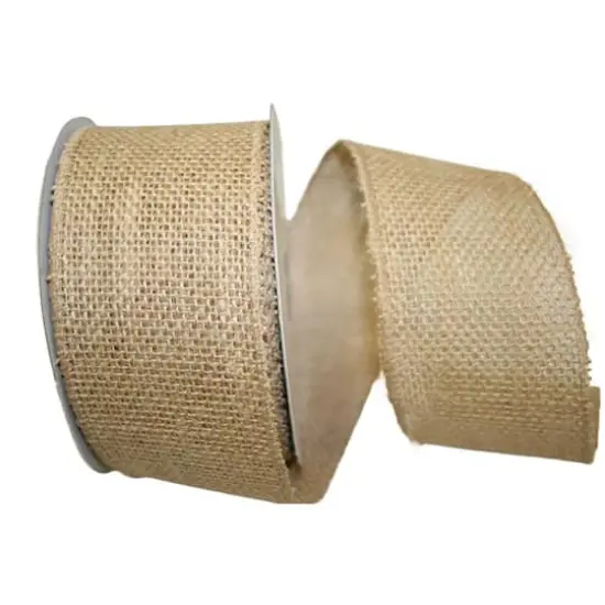 JAM Paper 4" x 10yd. Burlap Wired Ribbon {1}