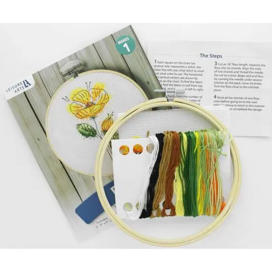 Leisure Arts&reg; 6'' Poppy Cross Stitch Kit {4}