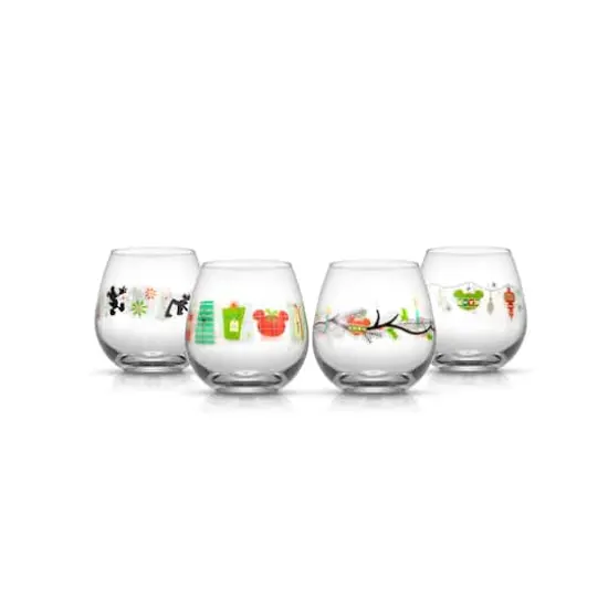 JoyJolt&reg; Disney&reg; 15oz. Mickey Mouse Joy O Joy Stemless Wine Glass, 4ct. {1}