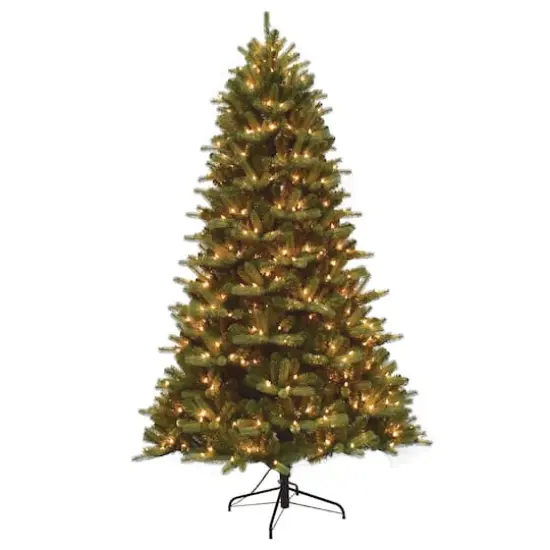 7.5ft. Pre-Lit Mixed Balsam Fir Artificial Christmas Tree, Clear Lights {1}
