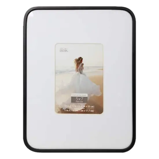 Expressions&trade; 5" x 7" Black Rounded Frame with Mat by Studio D&eacute;cor&reg; {6}