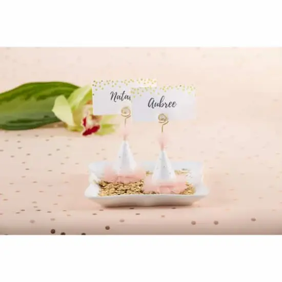 Kate Aspen&reg; Pink Party Hat Place Card Holder, Set of 12 {4}