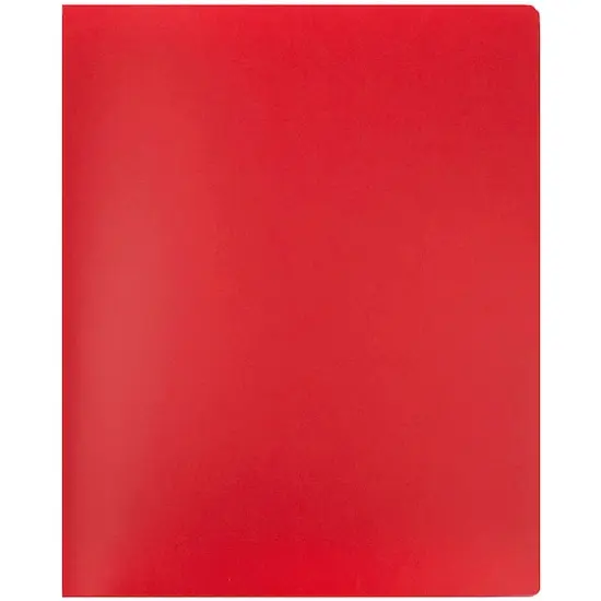 JAM Paper Heavy Duty Plastic 6-Pocket Folder, 2ct. Red {5}