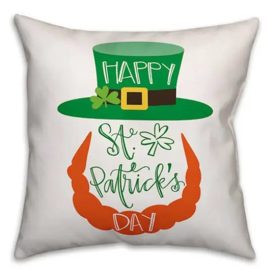 Happy St. Patrick's Day Leprechaun Throw Pillow {1}