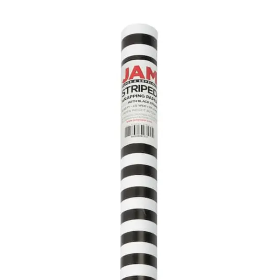 JAM Paper Striped Gift Wrap, 2ct. Black and White {5}