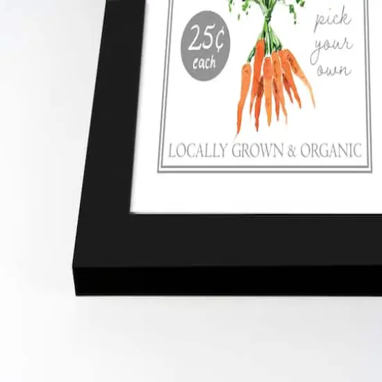 Carrot Patch Sign 4 11" x 14" Black Framed Print Under Plexiglass {3}