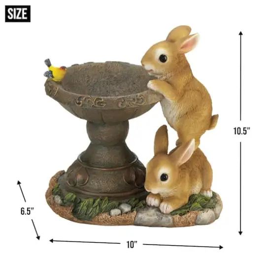 10.5'' Playful Bunnies Bird Feeder {4}