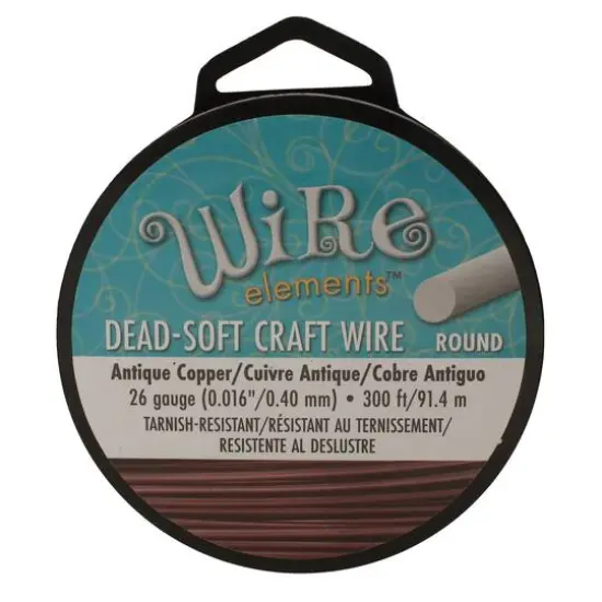 The Beadsmith&reg; Wire Elements&trade; 26 Gauge Tarnish Resistant Soft Temper Wire, 300ft. Antique Copper {5}
