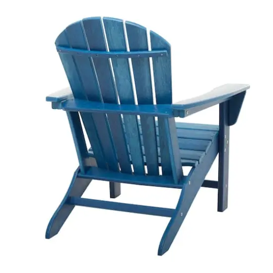 Blue Polyethylene Traditional Outdoor Adirondack Chair, 38" x 31" x 32" {6}