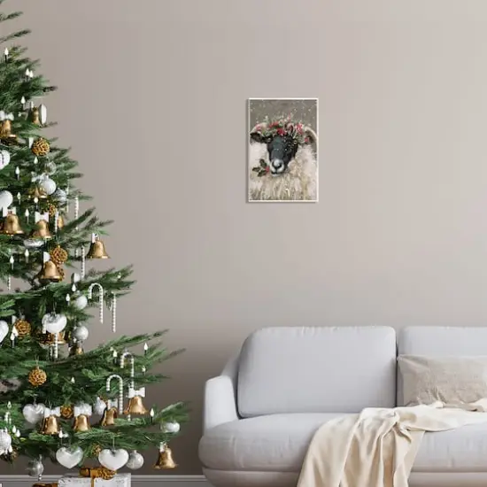 Stupell Industries Holiday Berries Farmhouse Sheep Wall Plaque Art {3}