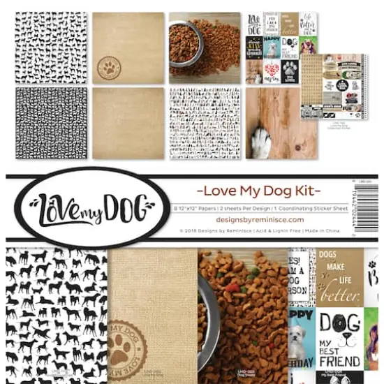 Reminisce Collection Kit 12"X12"-Love My Dog {1}