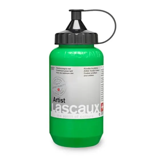 Lascaux Artist Acrylic Paint, 390mL 157 Cadmium Green Light {1}