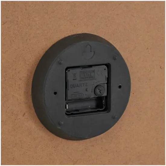 23.5" Floral Wall Clock with Light Brown Wood Frame {8}