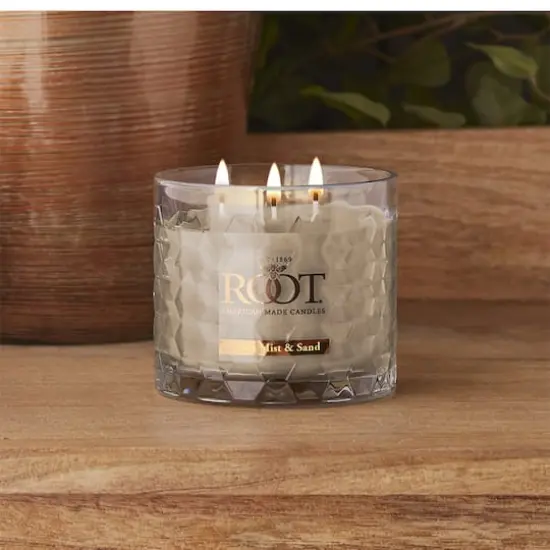 Root Candles Signature 3-Wick Honeycomb Beeswax Blend Jar Candle Salt Mist and Sand {3}