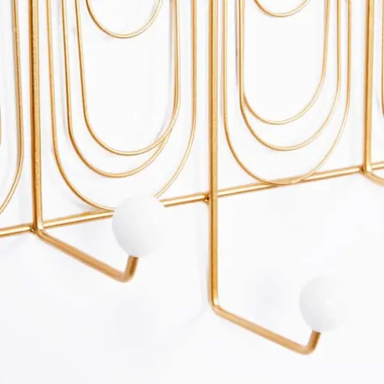 Set of 3 Gold Metal Glam Wall Hook, 16", 20", 24" {4}