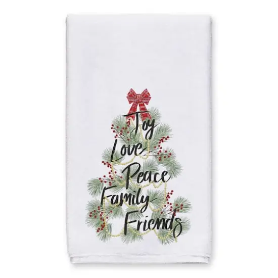 White Christmas Word Tree Tea Towel Set {3}
