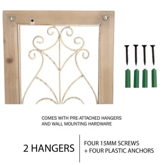 Hastings Home 50" Metal & Wood Wall Hanging Panel {5}