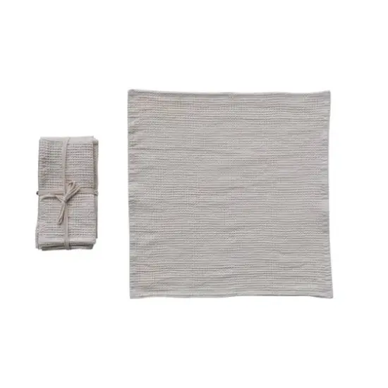 Hello Honey&reg; Woven Linen & Cotton Waffle Dinner Napkins, 4ct. Cream {6}