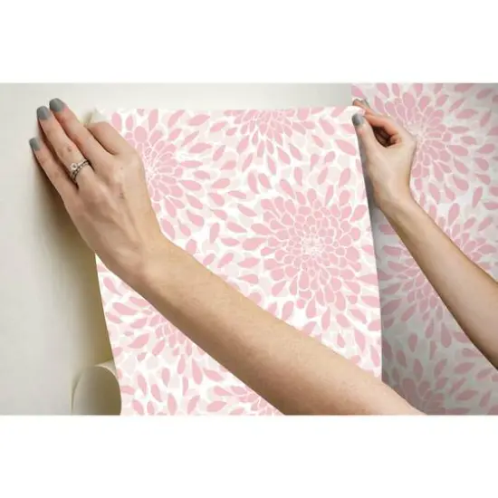 RoomMates Toss The Bouquet Peel & Stick Wallpaper Pink {11}