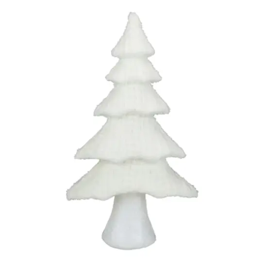 16.75" Cream Cable Knit Christmas Tree Tabletop D&eacute;cor {1}