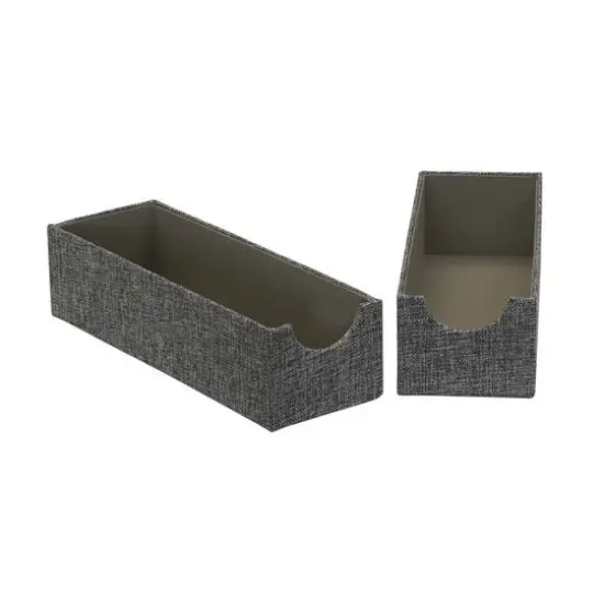 Household Essentials Narrow Drawer Organizers, 2ct. Gray {1}
