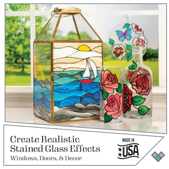 Plaid® Gallery Glass® 18 Color Stained Glass Painting Kit {4}