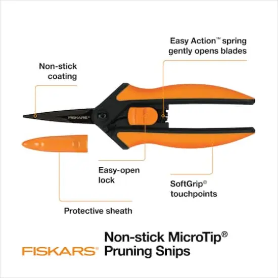 Fiskars&reg; 6" Non-Stick Micro-Tip&reg; Pruning Snips {12}
