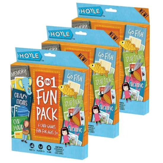 Hoyle&trade; 6 in 1 Fun Pack Classic Children's Games, 3ct. {1}